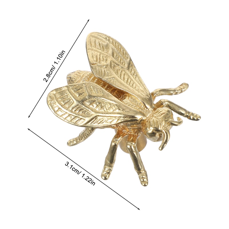 Vintage Bee Cabinet Knob Brass Drawer Pull for Cabinets and Dressers