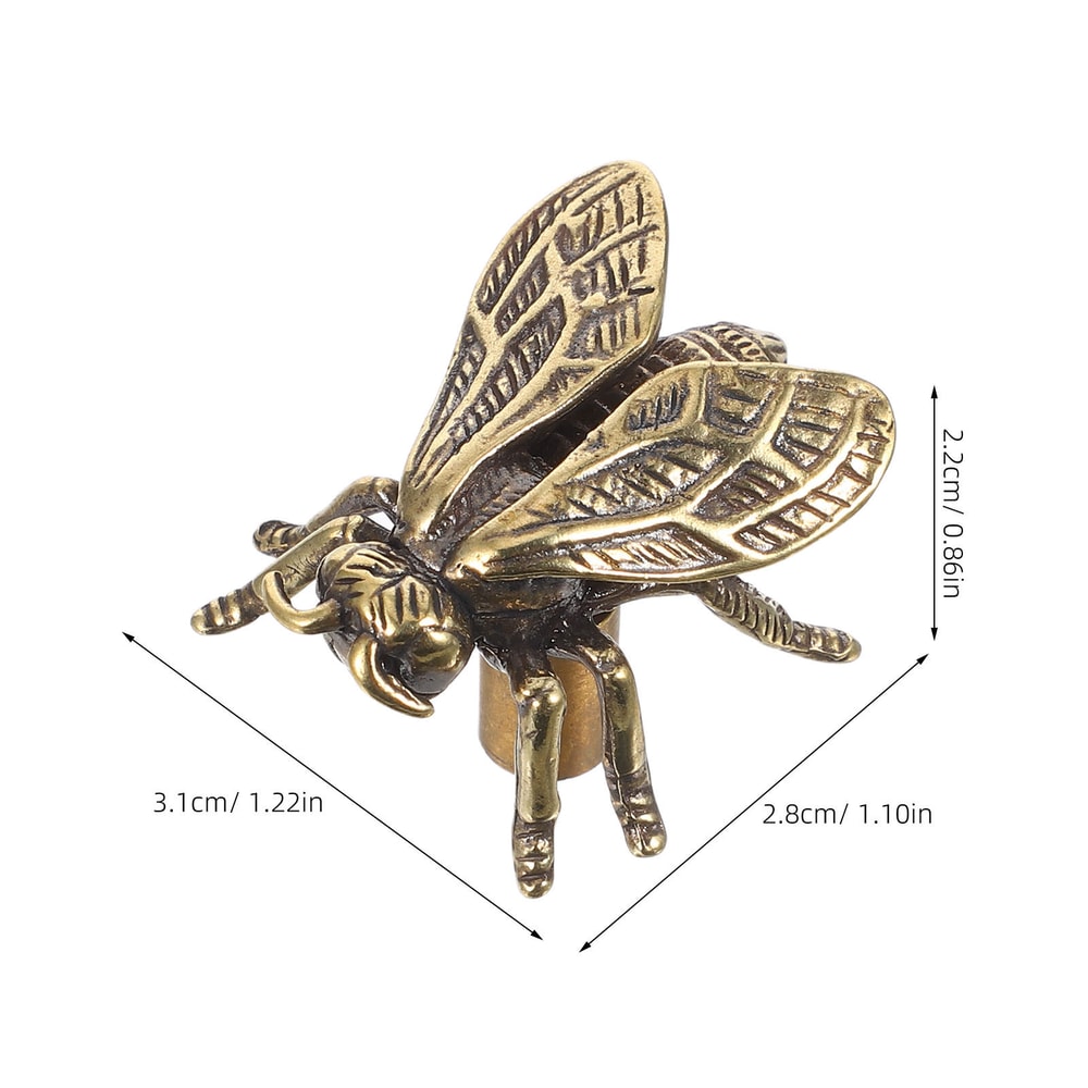 Vintage Bee Cabinet Knob Brass Drawer Pull for Cabinets and Dressers