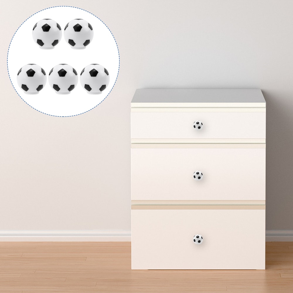Soccer Ball Drawer Knobs Set for Kids Room Dressers and Cabinets