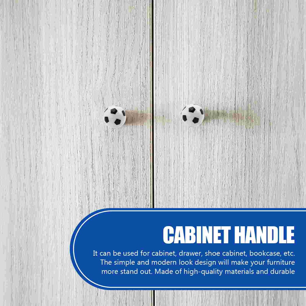 Soccer Ball Drawer Knobs Set for Kids Room Dressers and Cabinets