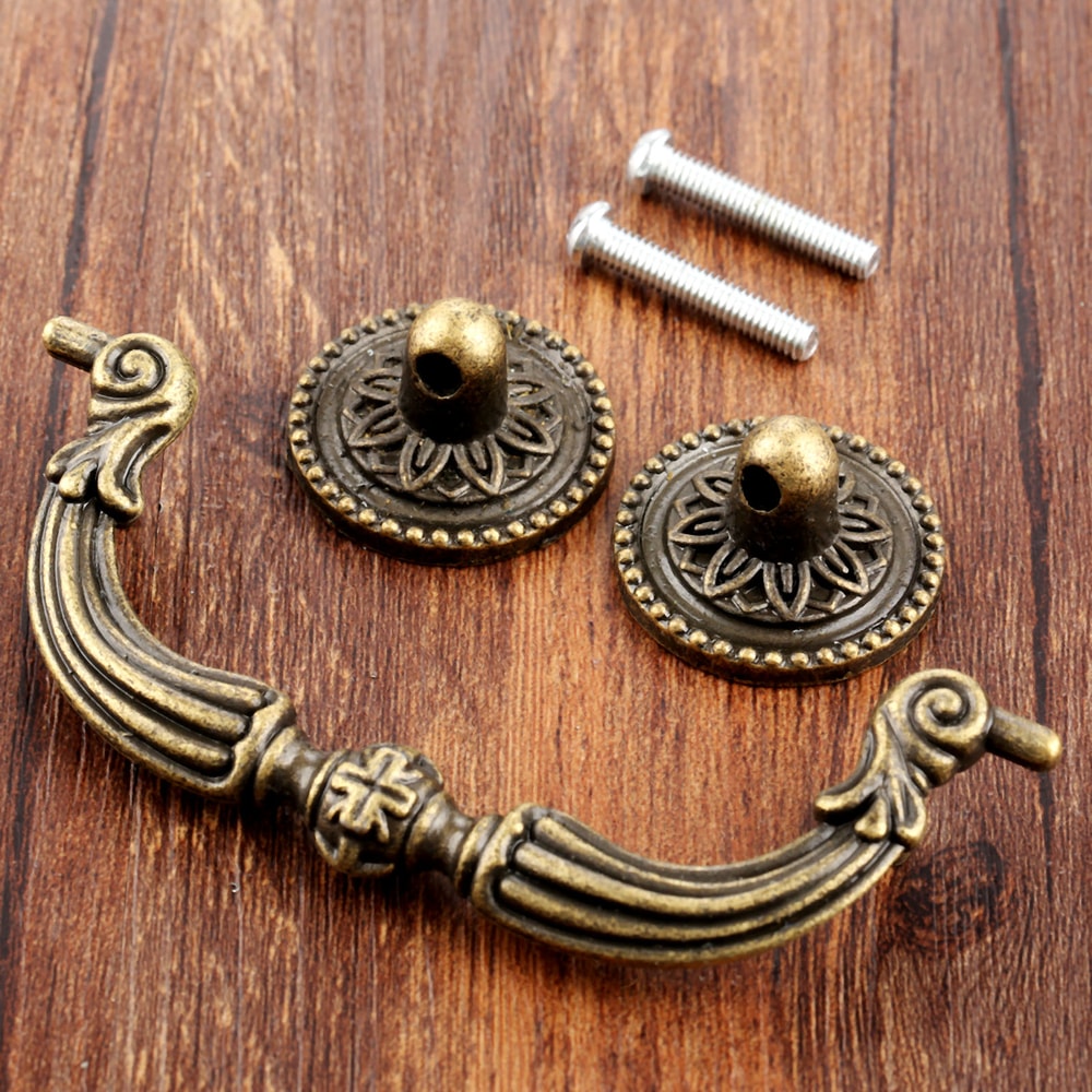 Vintage Box Handle Antique Bronze Drawer Pull for Wine Gift Boxes and Cabinets