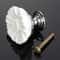Vintage White Ceramic Cabinet Knob Flower Drawer Pull for Kitchen Cabinets and Dressers