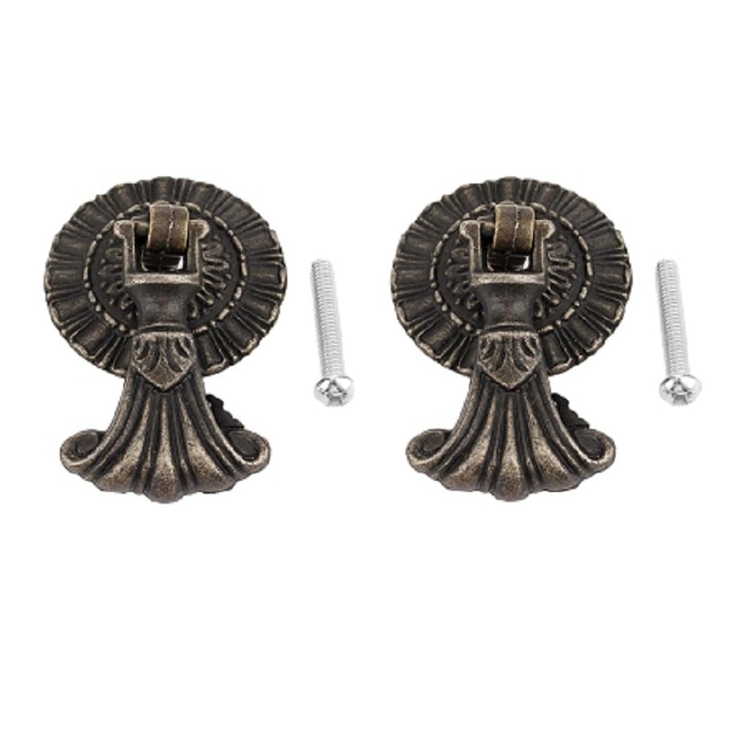 Antique Bronze Ring Pull Handles Set for Drawers and Cabinets