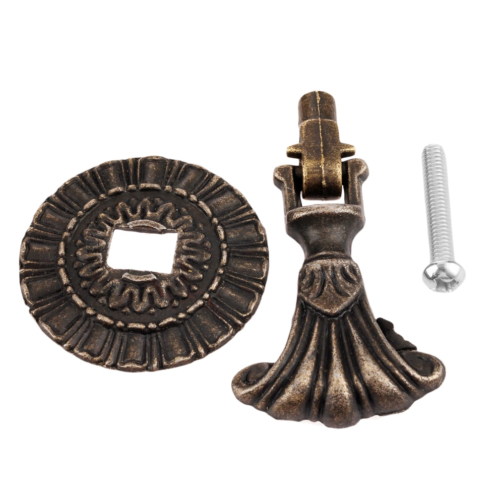 Antique Bronze Ring Pull Handles Set for Drawers and Cabinets