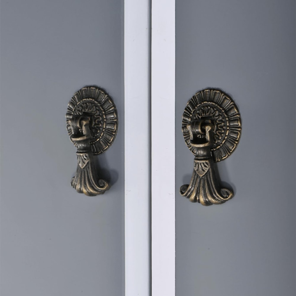 Antique Bronze Ring Pull Handles Set for Drawers and Cabinets