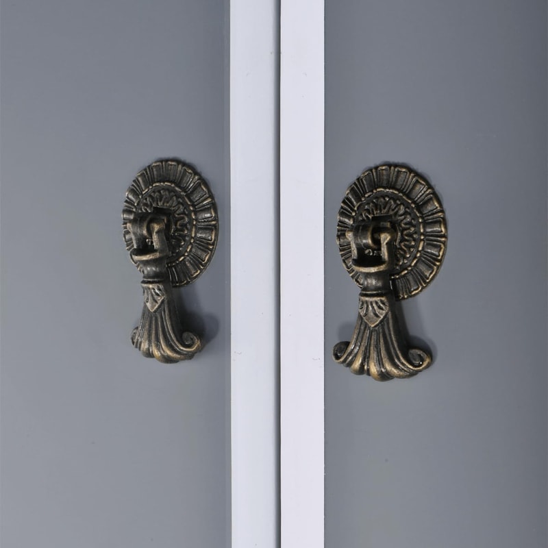 Antique Bronze Ring Pull Handles Set for Drawers and Cabinets