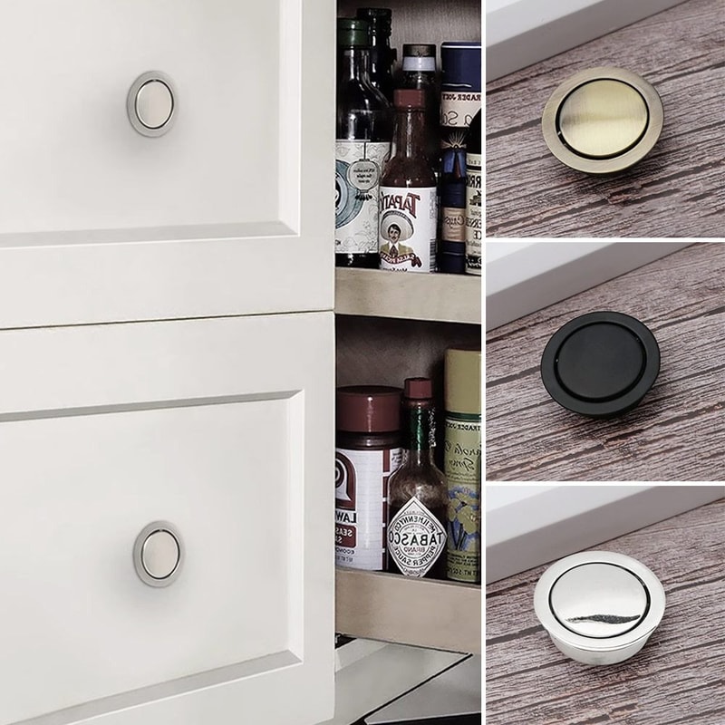 Modern Stainless Steel Recessed Cabinet Handles Hidden Flush Mount Drawer Pulls 4