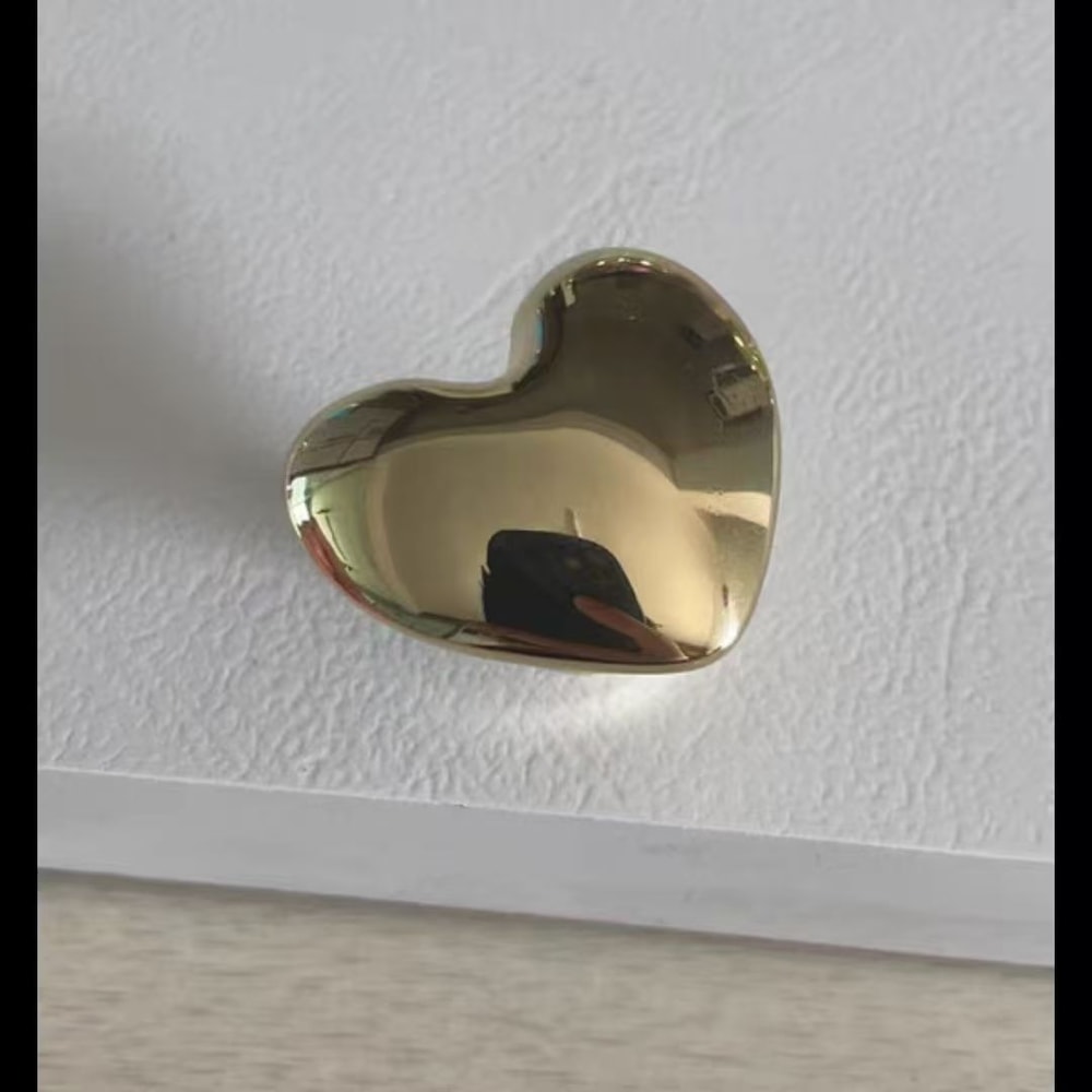 Heart Cabinet Knobs in Chrome for Drawers, Cabinets and Wardrobes