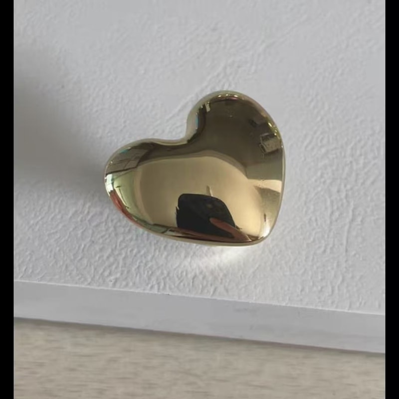 Heart Cabinet Knobs in Chrome for Drawers, Cabinets and Wardrobes