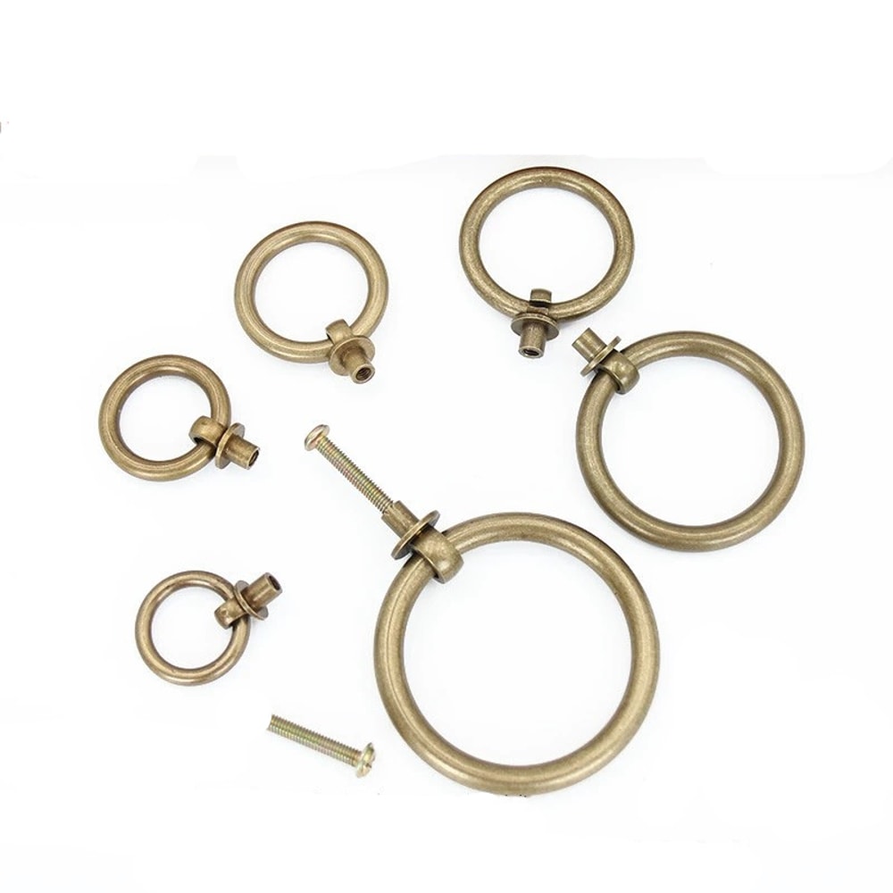 Antique Bronze Drawer Ring Pull for Cabinet, Dresser and Wardrobe Doors