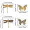 Vintage Brass Butterfly Dragonfly Cabinet Pulls For Drawers And Wardrobes 5