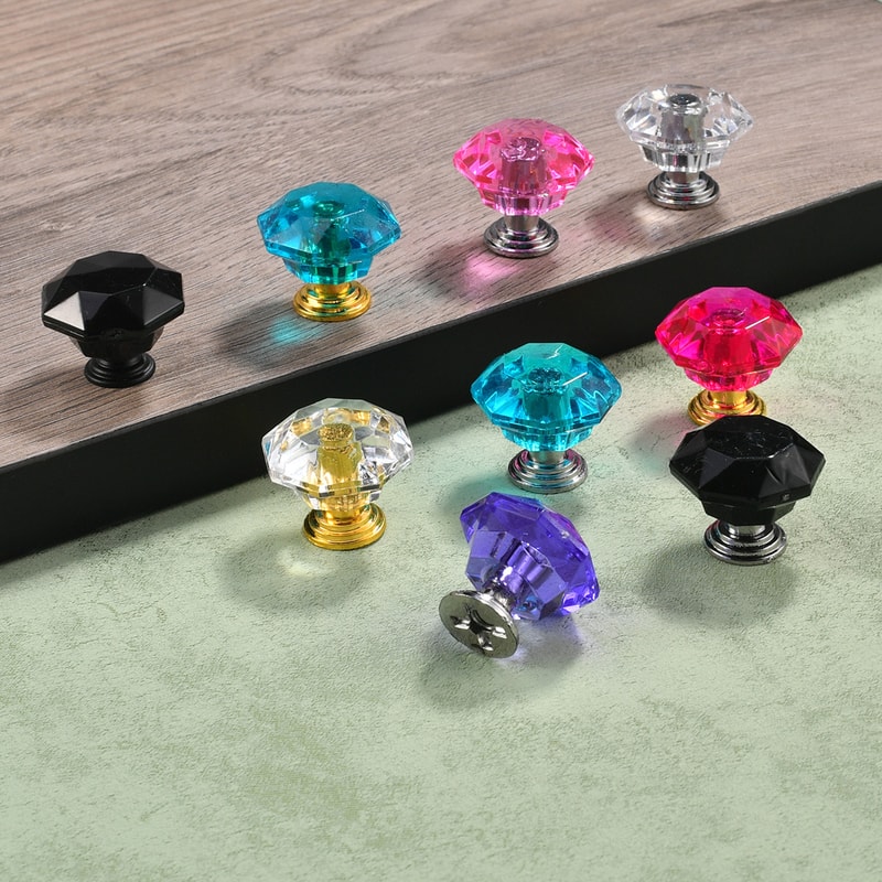 Clear Crystal Drawer Knobs Diamond Acrylic Cabinet Knobs For Dressers And Cabinets 1