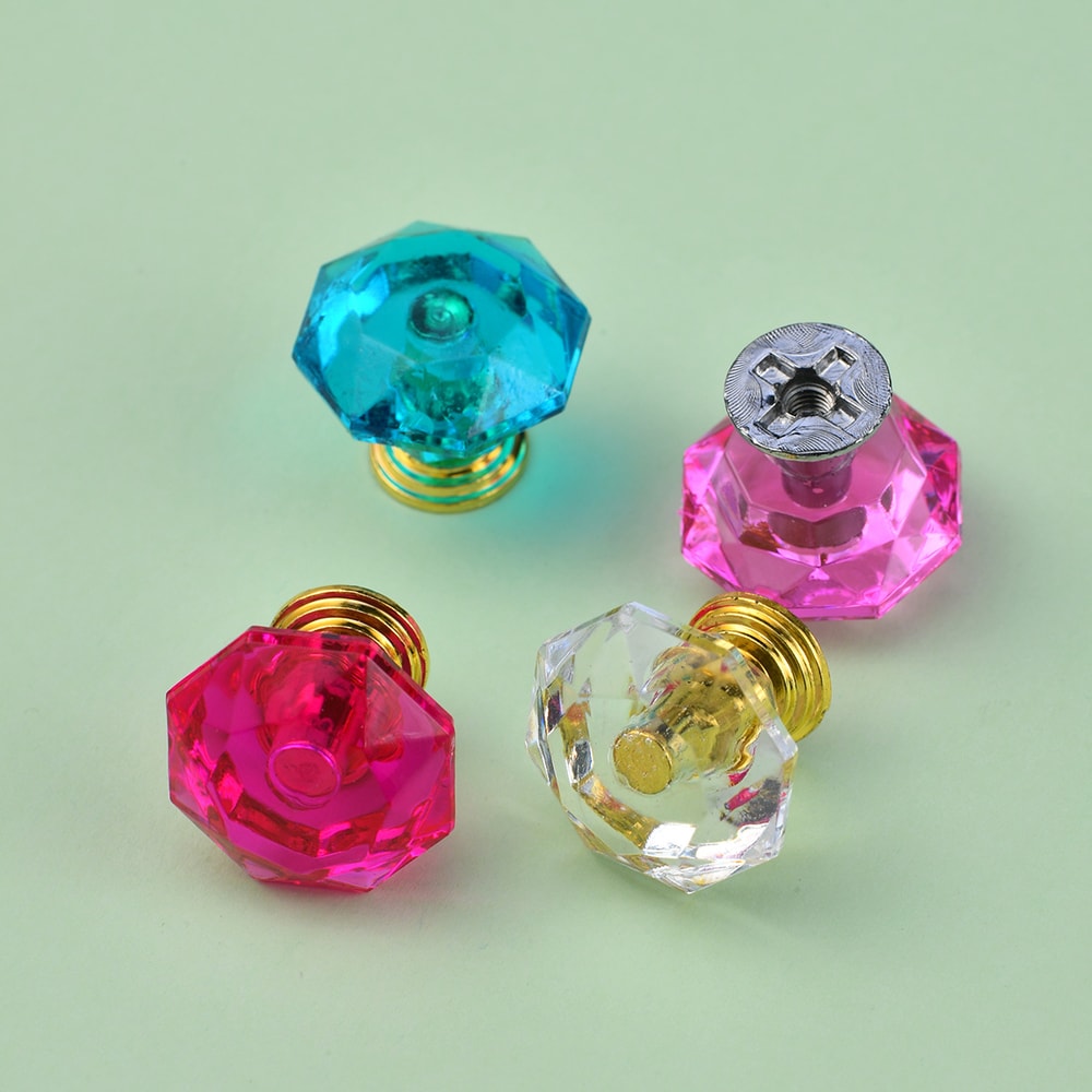 Clear Crystal Drawer Knobs Diamond Acrylic Cabinet Knobs For Dressers And Cabinets 3