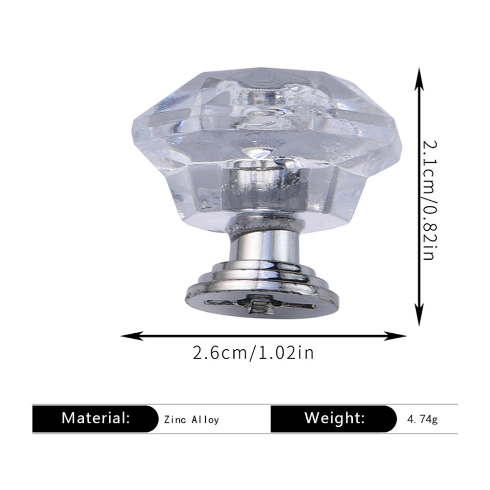 Clear Crystal Drawer Knobs Diamond Acrylic Cabinet Knobs For Dressers And Cabinets 10
