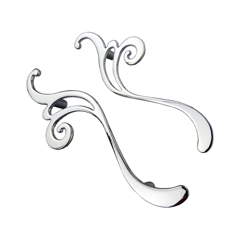 Modern Chrome Flower Cabinet Knob And Drawer Pull For Kitchen Cabinets And Wardrobes 0