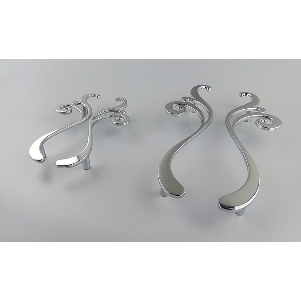 Modern Chrome Flower Cabinet Knob And Drawer Pull For Kitchen Cabinets And Wardrobes 2
