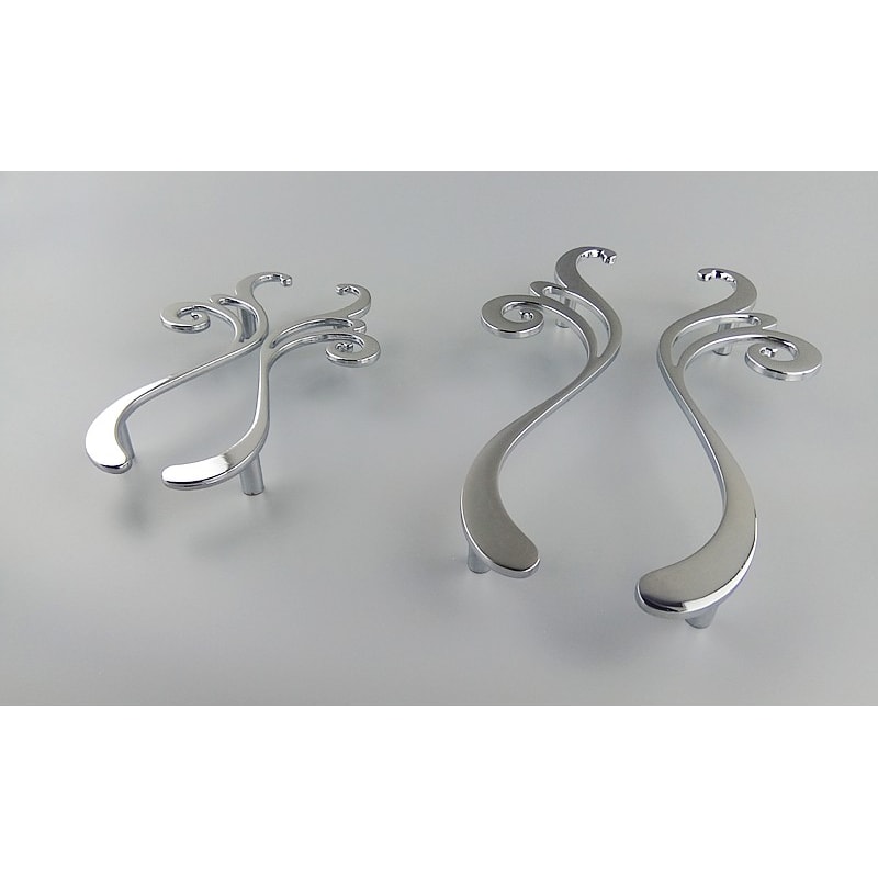 Modern Chrome Flower Cabinet Knob And Drawer Pull For Kitchen Cabinets And Wardrobes 2