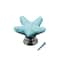 Blue Starfish Ceramic Drawer Knob Coastal Cabinet Hardware Pull 2