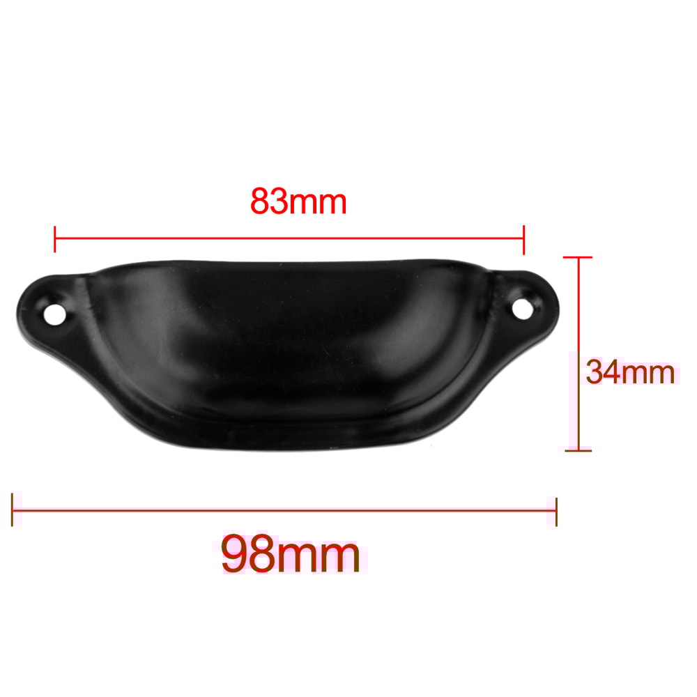 Vintage Black Shell Drawer Pulls Pack Zinc Alloy Cabinet Knobs