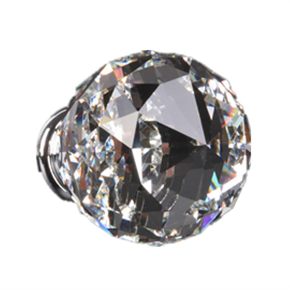 Golden Crystal Cabinet Knobs Set Luxury Glass Drawer Handles For Kitchen Furniture 4