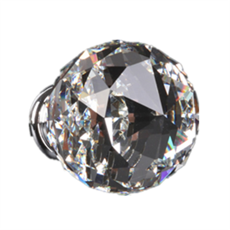 Golden Crystal Cabinet Knobs Set Luxury Glass Drawer Handles For Kitchen Furniture 4