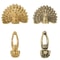 Gold Peacock Brass Cabinet Knob Vintage Drawer Pull 0