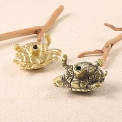 vintage turtle cabinet knob brass gold drawer pull