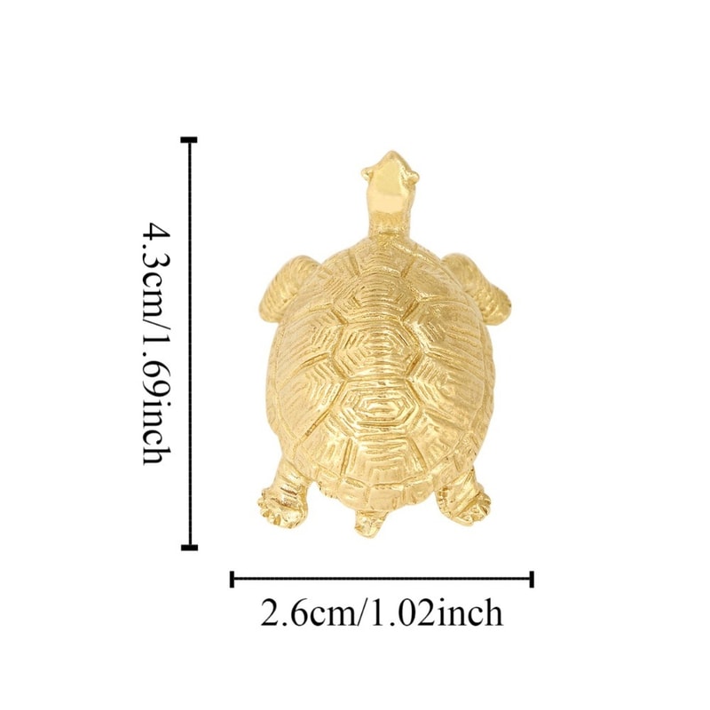 Vintage Turtle Cabinet Knob Brass Gold Drawer Pull