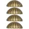 Vintage Shell Drawer Pulls Set Zinc Alloy Cabinet Handles
