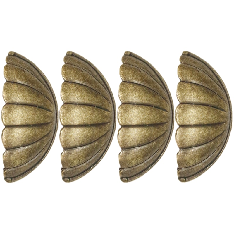 Vintage Shell Drawer Pulls Set Zinc Alloy Cabinet Handles