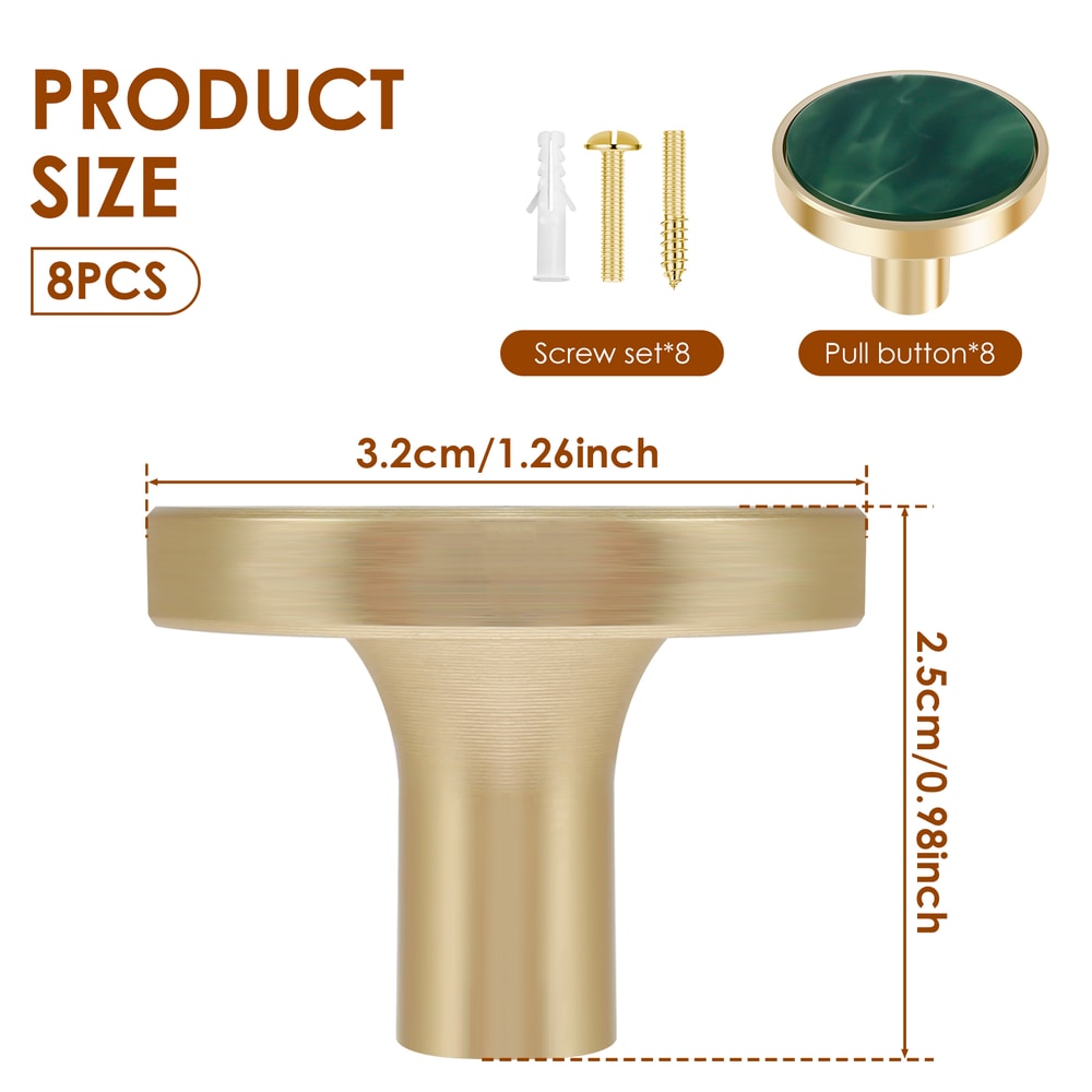 Decorative Drawer Pulls With Brushed Gold Cabinet Knobs 1