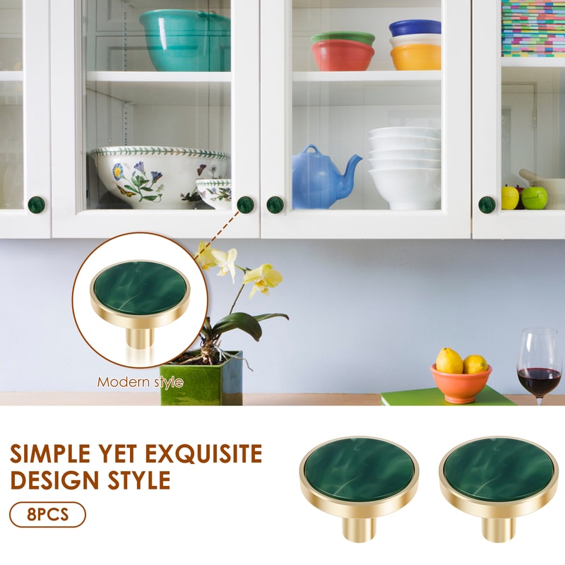 Decorative Drawer Pulls With Brushed Gold Cabinet Knobs 3