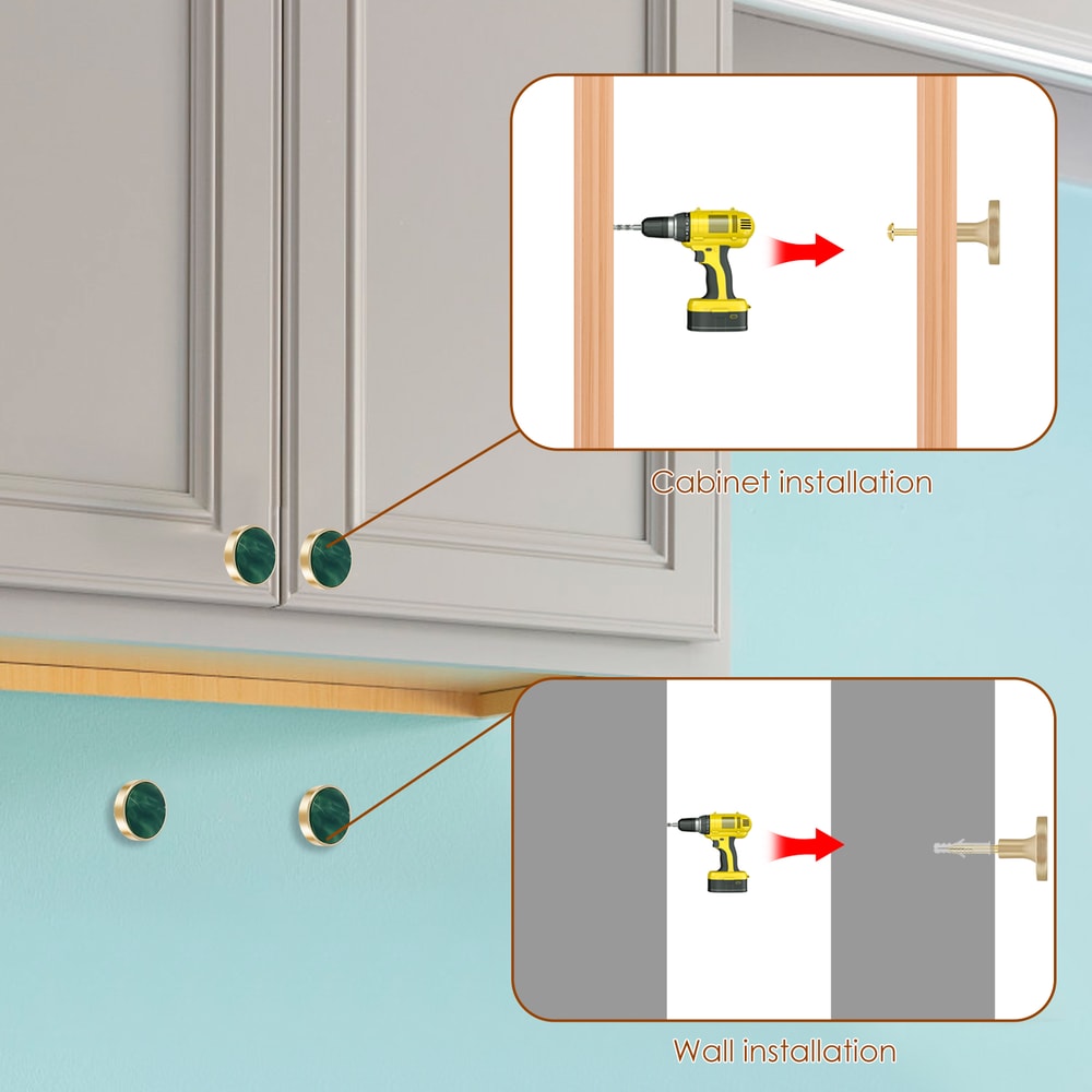 Decorative Drawer Pulls With Brushed Gold Cabinet Knobs 4