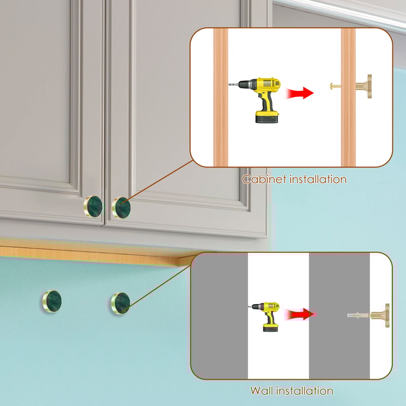 Decorative Drawer Pulls With Brushed Gold Cabinet Knobs 4