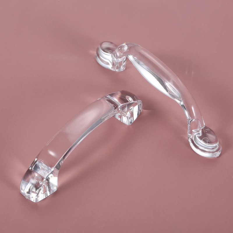 Crystal Clear Acrylic Cabinet Pull Handle for Drawers and Furniture