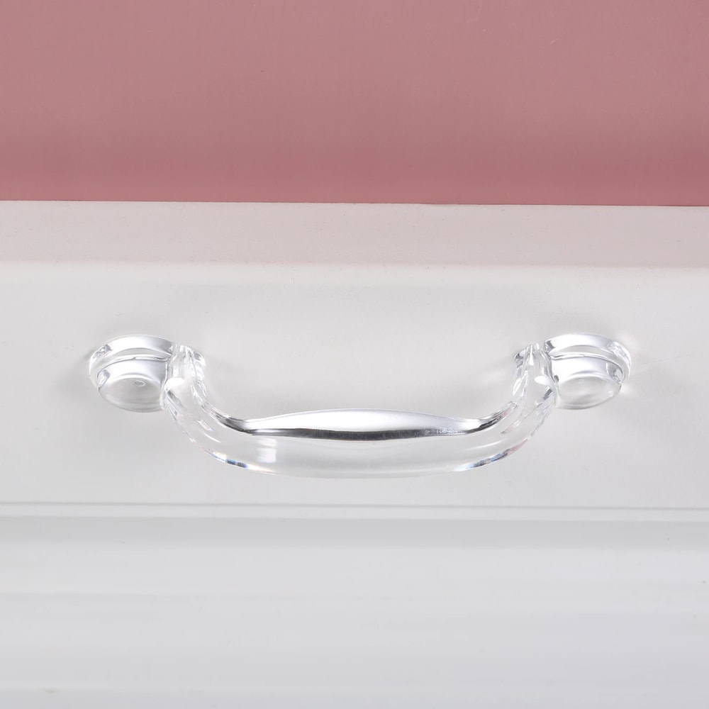 Crystal Clear Acrylic Cabinet Pull Handle for Drawers and Furniture
