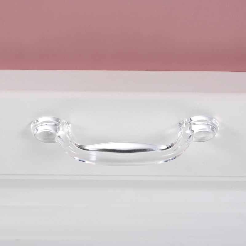 Crystal Clear Acrylic Cabinet Pull Handle for Drawers and Furniture