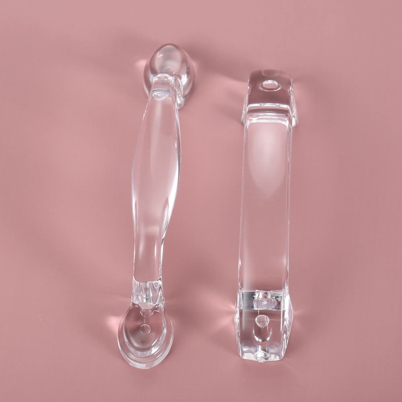 Crystal Clear Acrylic Cabinet Pull Handle for Drawers and Furniture