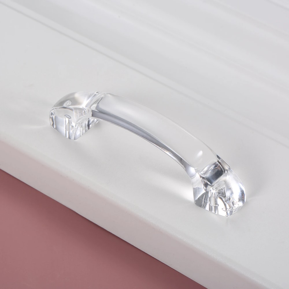 Crystal Clear Acrylic Cabinet Pull Handle for Drawers and Furniture