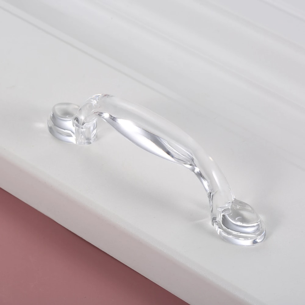 Crystal Clear Acrylic Cabinet Pull Handle for Drawers and Furniture