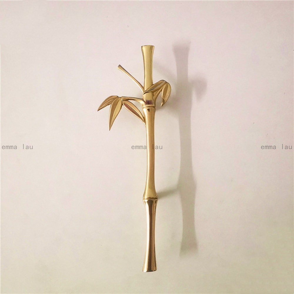 Brass Bamboo Cabinet Handles for Drawers Wardrobes and Cupboards