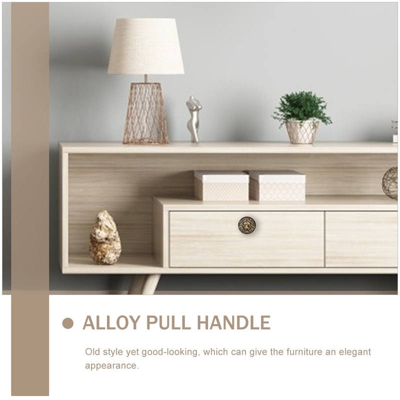 Retro Lion Head Cabinet Knobs Zinc Alloy Drawer Pulls