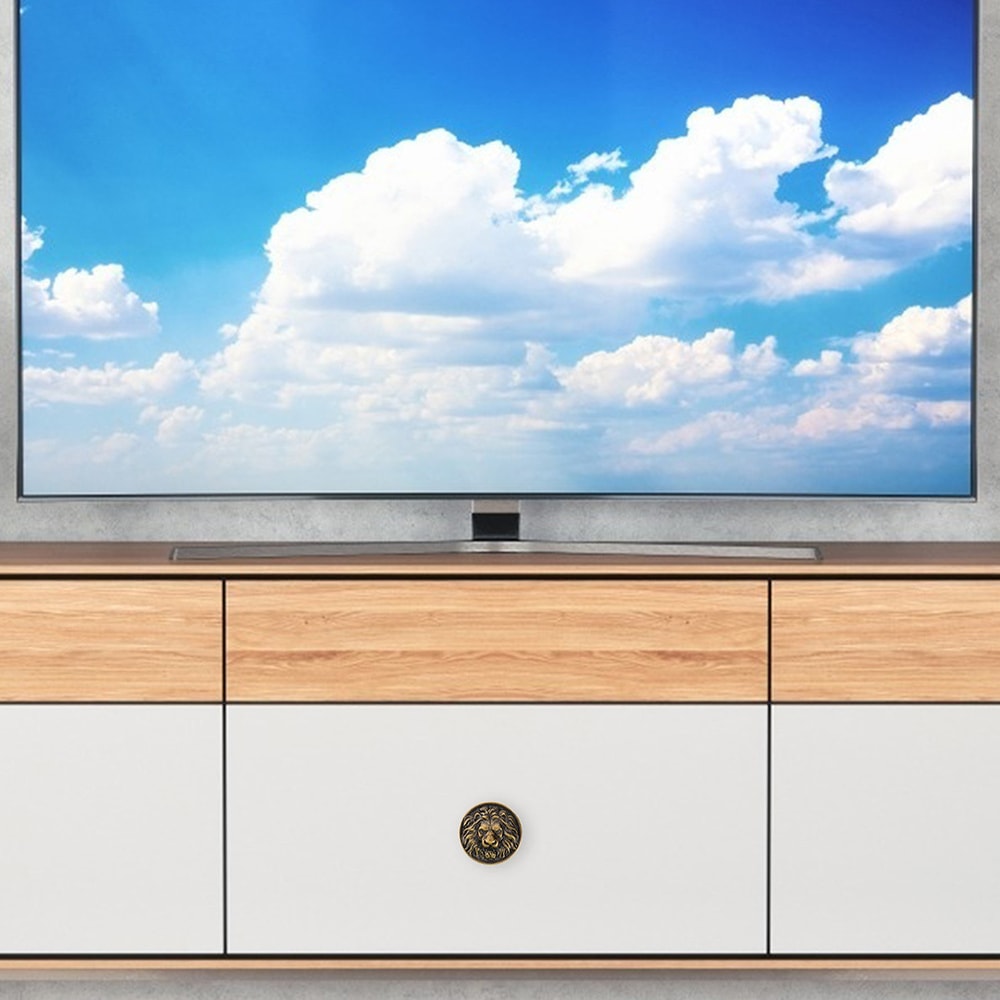 Retro Lion Head Cabinet Knobs Zinc Alloy Drawer Pulls