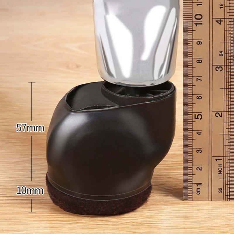 Silicone Felt Chair Caster Cups Floor Protectors Set