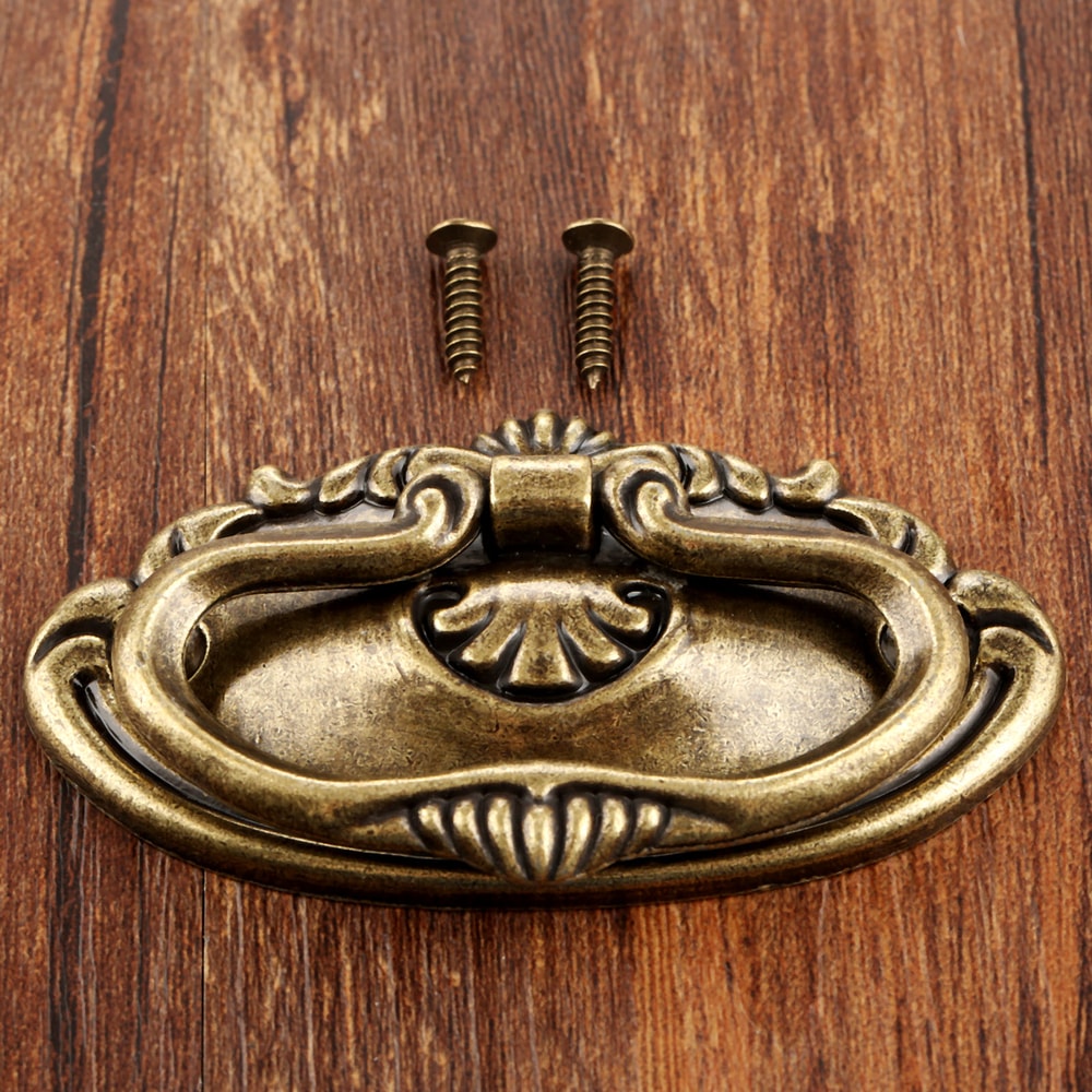 Antique Bronze Vintage Drawer Pull for Cabinets and Jewelry Boxes