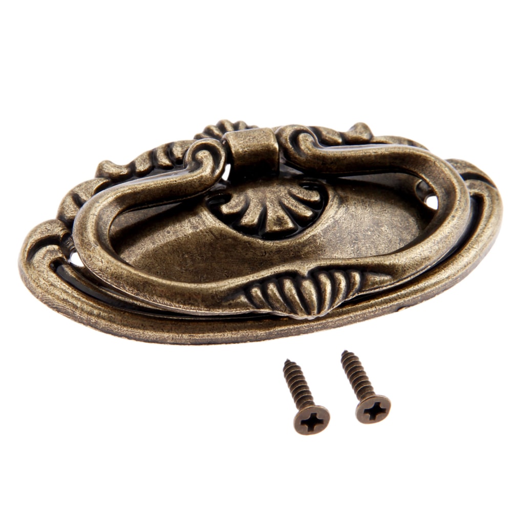 Antique Bronze Vintage Drawer Pull for Cabinets and Jewelry Boxes