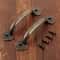 Vintage Wooden Cabinet Pulls Decorative Drawer Handles With Screws 1