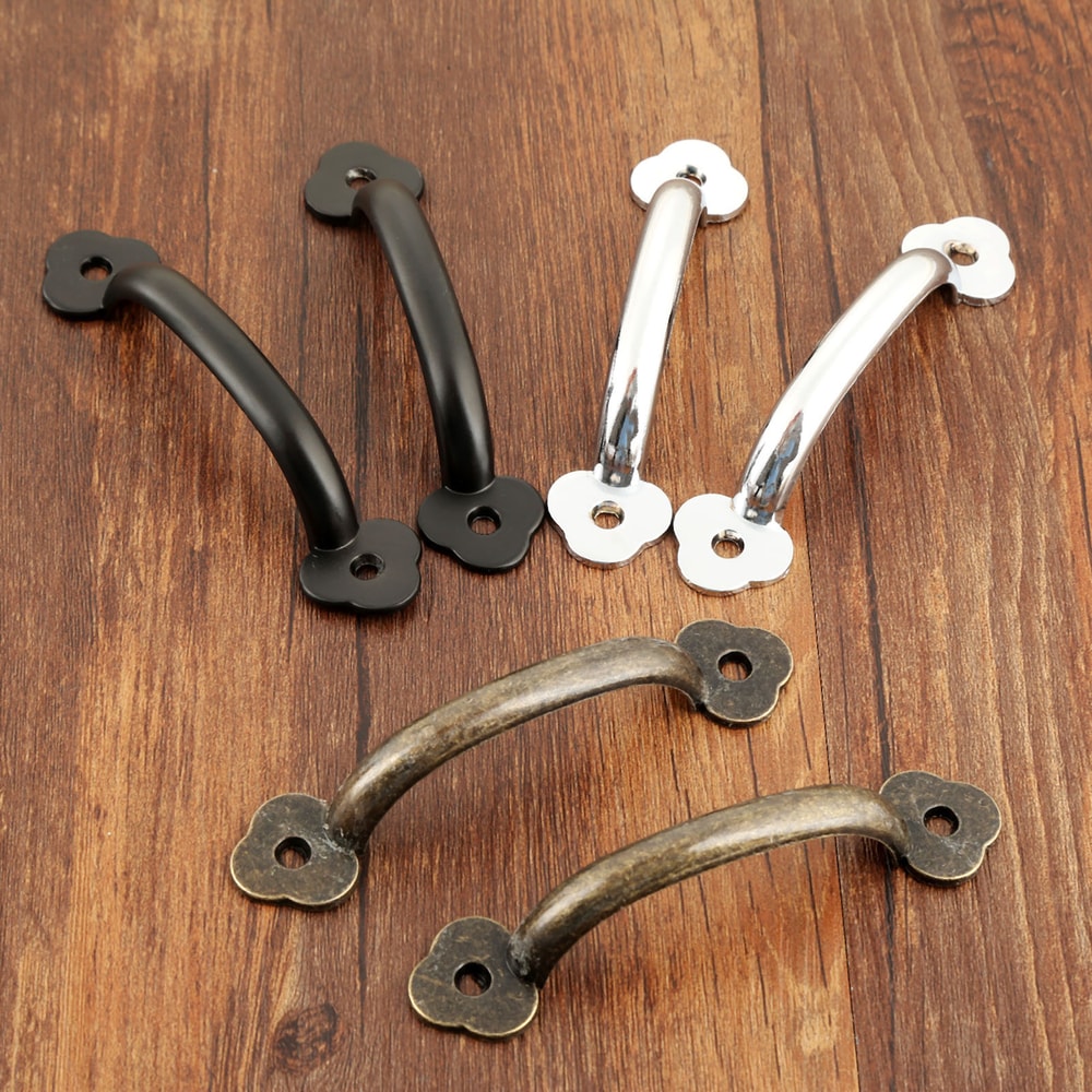 Vintage Wooden Cabinet Pulls Decorative Drawer Handles With Screws 3