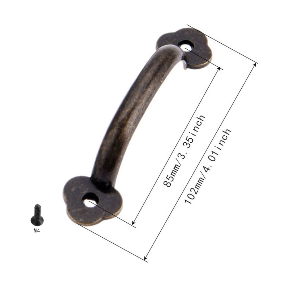 Vintage Wooden Cabinet Pulls Decorative Drawer Handles With Screws 5