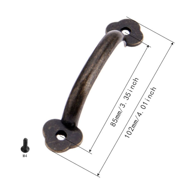 Vintage Wooden Cabinet Pulls Decorative Drawer Handles With Screws 5